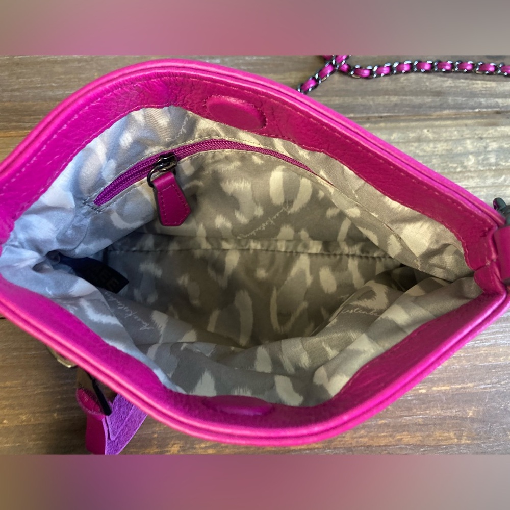 Aimee Kestenberg Hot Pink Leather Crossbody Bag - Picture 6 of 9